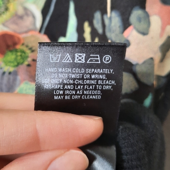 Anthropologie Knitted & Knotted Michelle Morin Chiffon Panel Sweater S - Picture 7 of 9